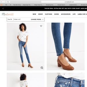 NWT!! Madewell 10" High-Rise Skinny Jeans